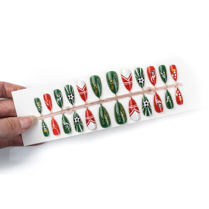 Soccer-Themed Press-On Nails