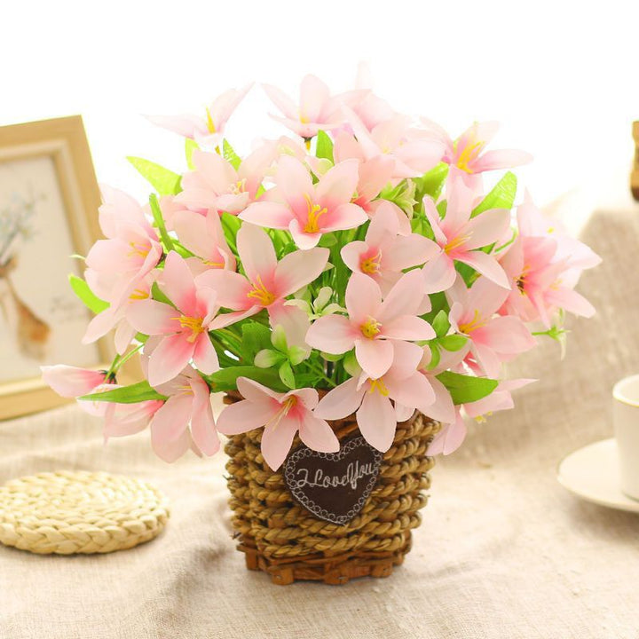 Artificial Floral Arrangement in Woven Basket
