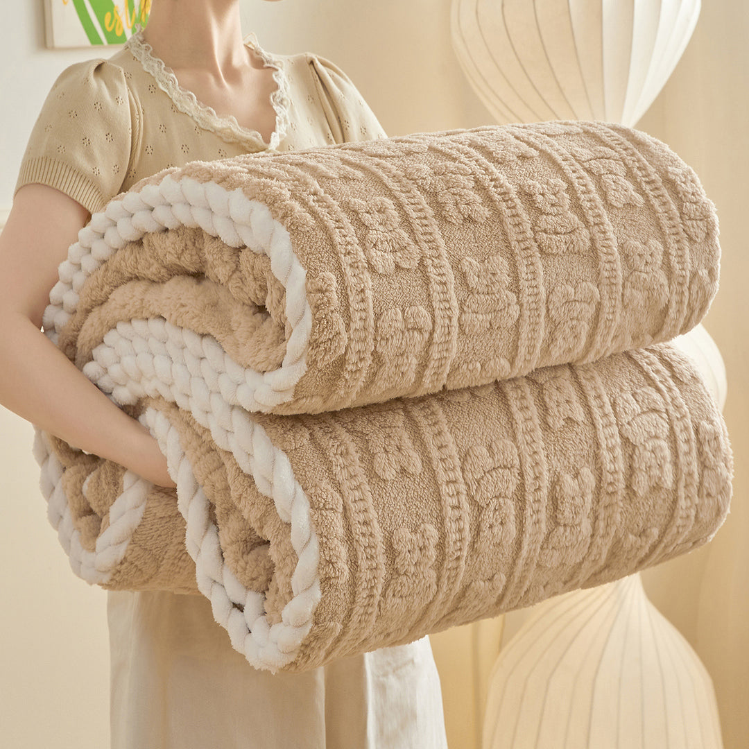 Cozy Plush Textured Throw Blanket