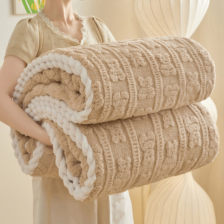 Cozy Plush Textured Throw Blanket