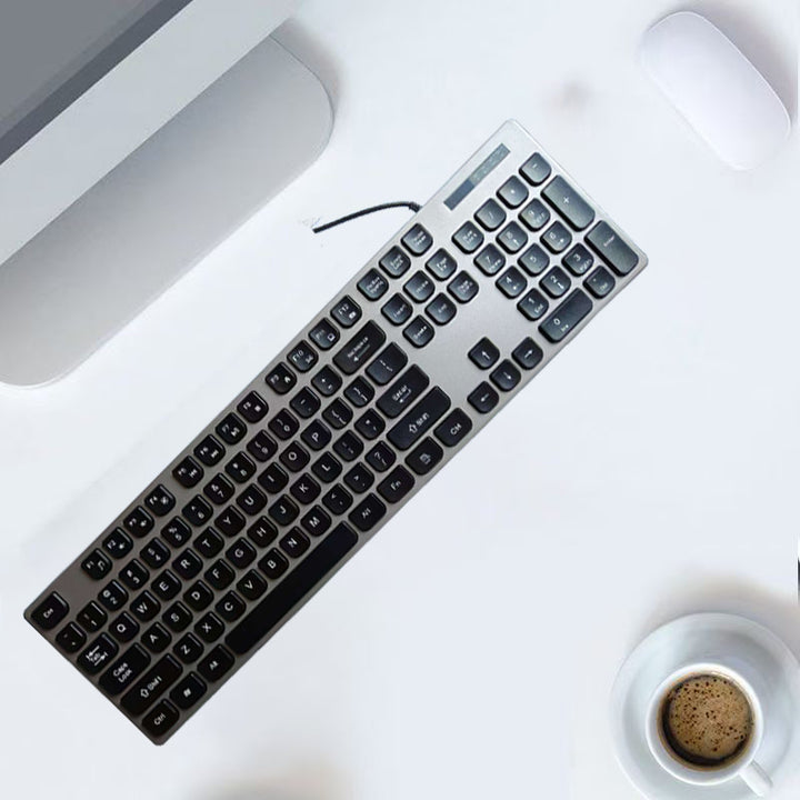 Wired Multimedia Keyboard with Ergonomic Design Stornfield