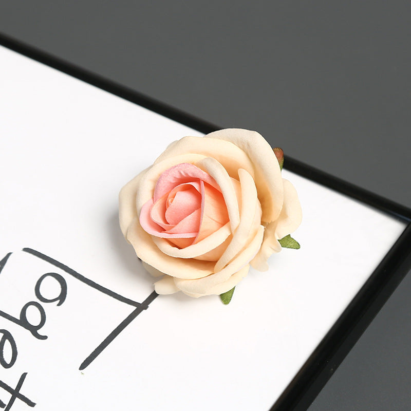 Elegant Silk Rose Pin for Decorative Use