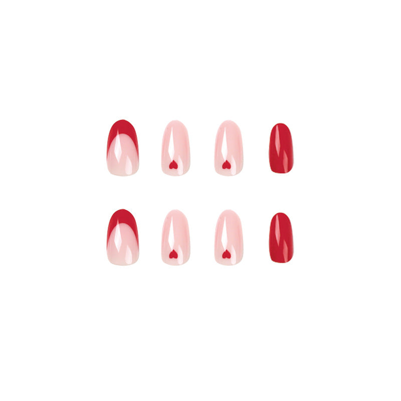 Elegant Nail Extensions with Heart Design Stornfield