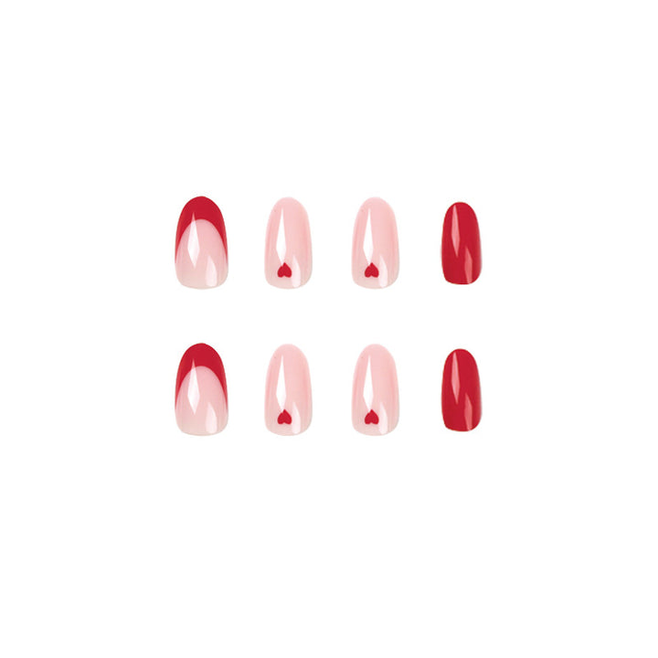 Elegant Nail Extensions with Heart Design Stornfield