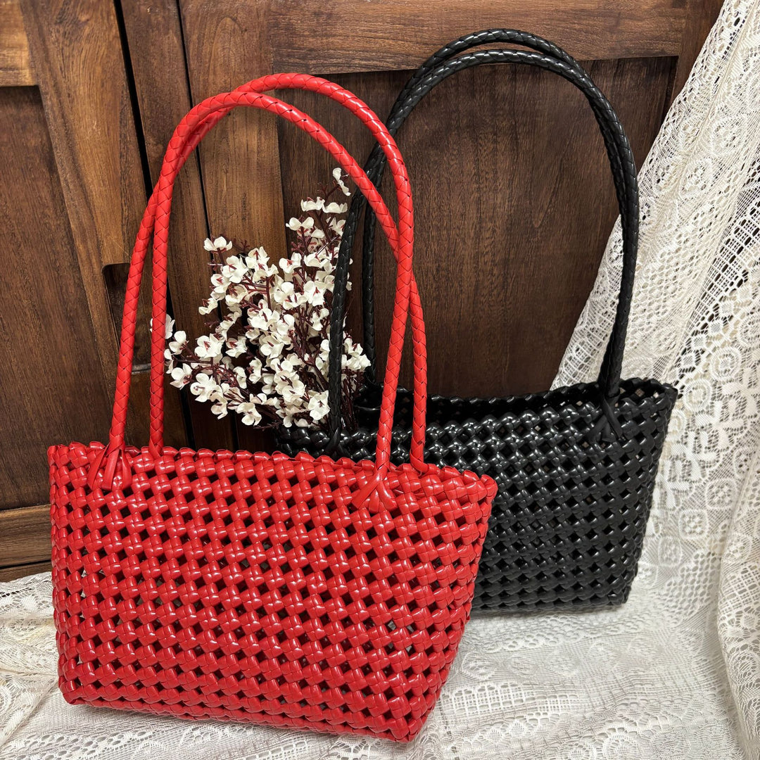 Handwoven shopping bag with soft handle Stornfield