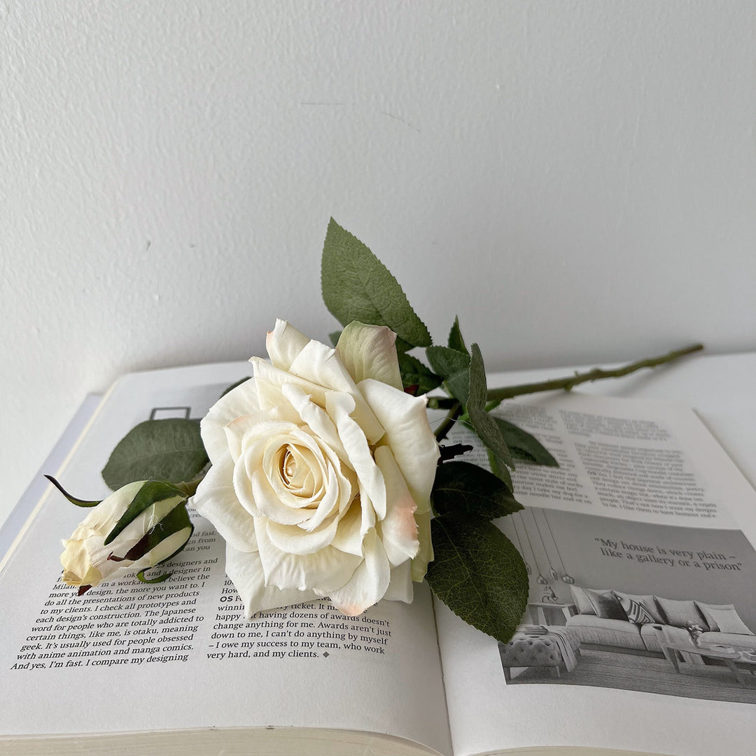 Lifelike Decorative Rose Stem