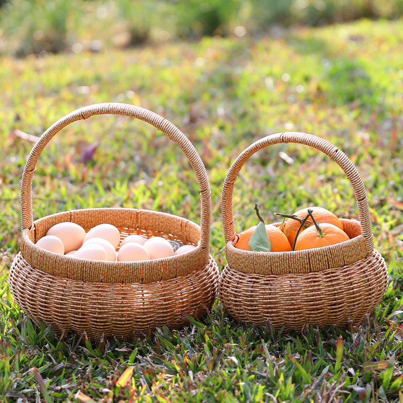 Unisex Handwoven Shopping Basket with Practical Handle Stornfield