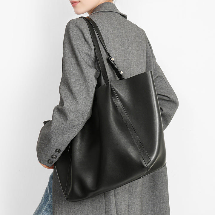 Sculpted Slouch Tote with Adjustable Buckled Shoulder Straps