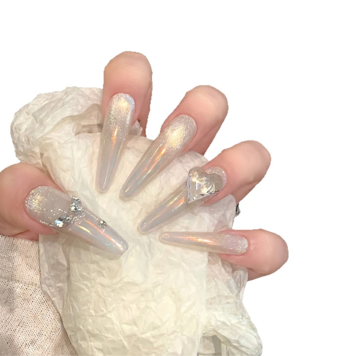 Stiletto Press-On Nail Extensions with Crystal Accents Stornfield