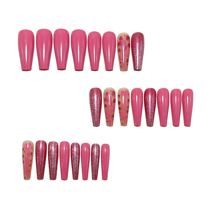 Artificial nails with enchanting heart design Stornfield