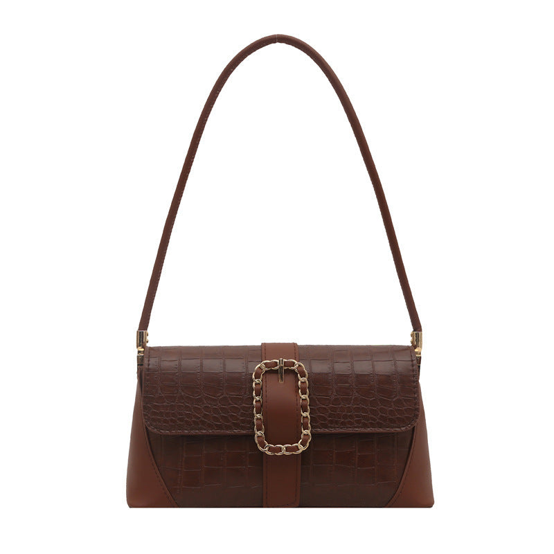 Crocodile Patterned Chain Strap Handbag Stornfield