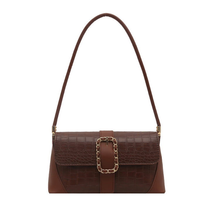 Crocodile Patterned Chain Strap Handbag Stornfield