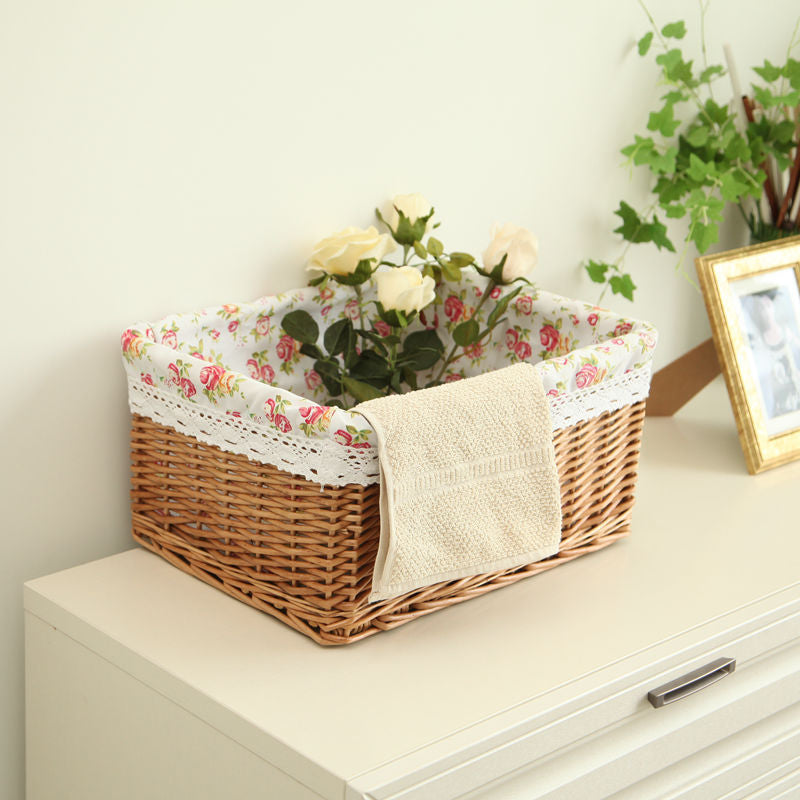 Decorative Woven Storage Basket with Liner Stornfield