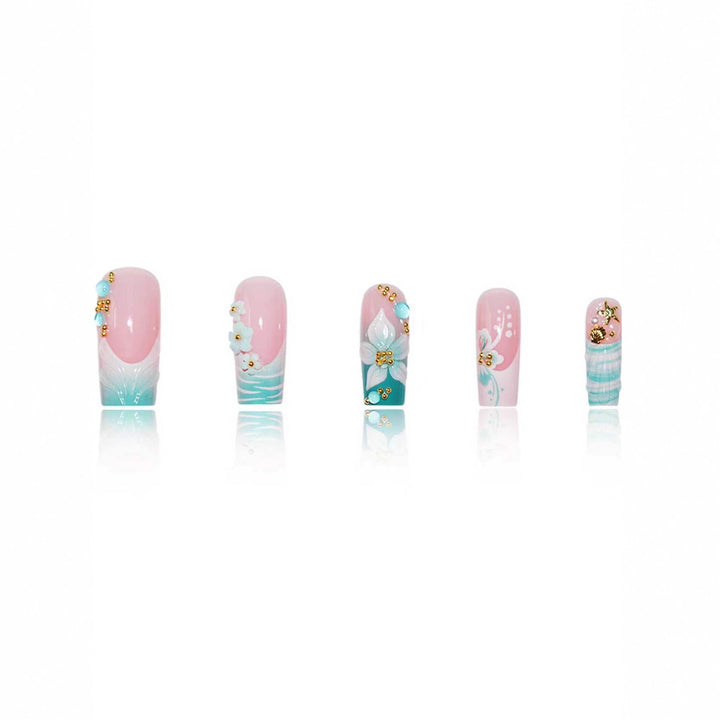 Luxurious Floral Art Nail Enhancements Stornfield