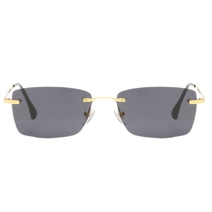 Women's fashionable half-frame sunglasses with stylish metal frame Stornfield