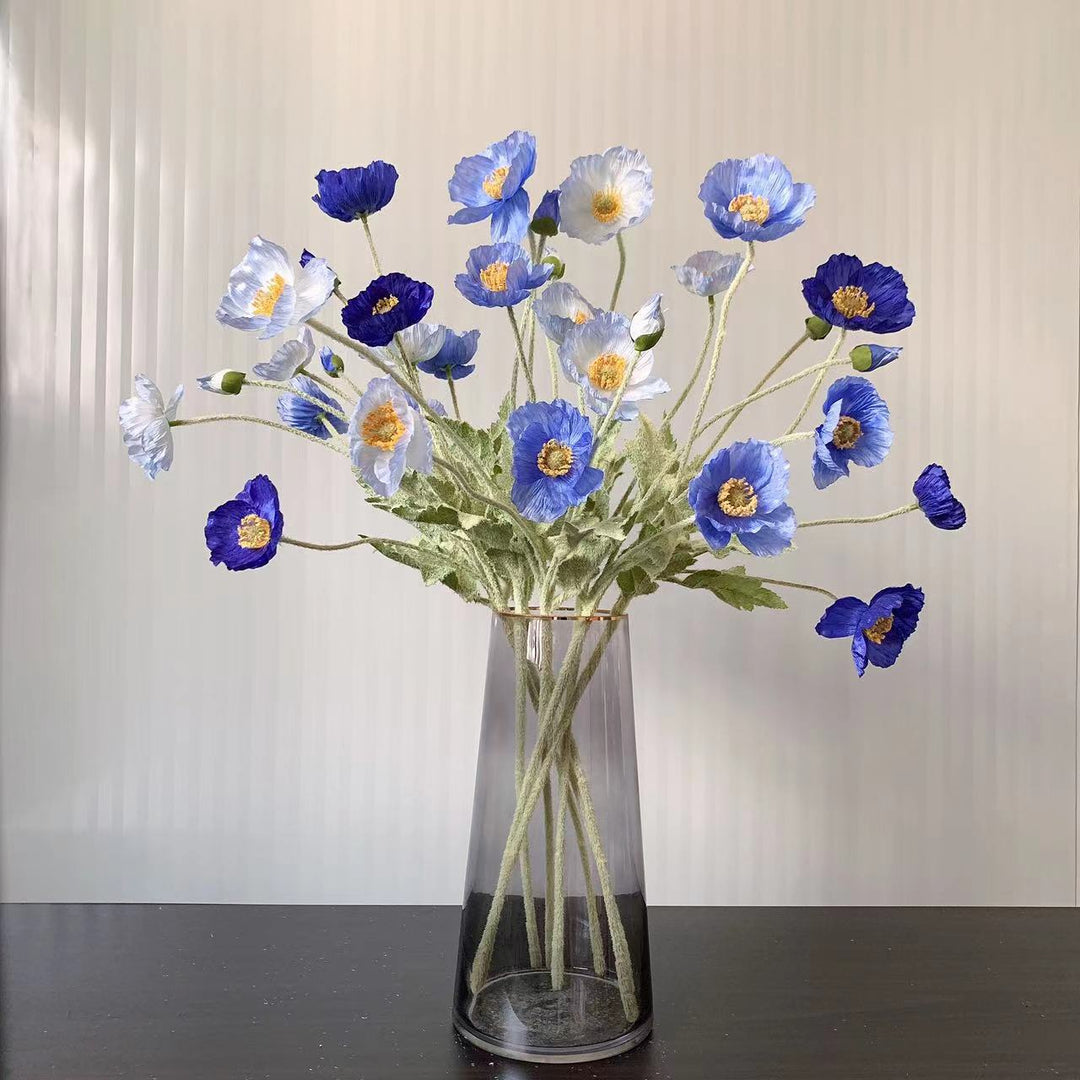 Lifelike Poppy Flower Stem