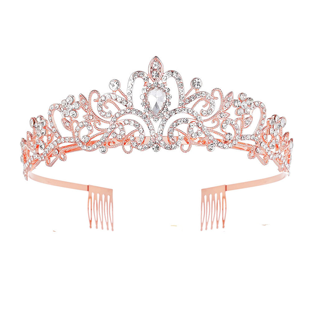 Ladies Sparkling Crystal Tiara with Filigree Design Stornfield
