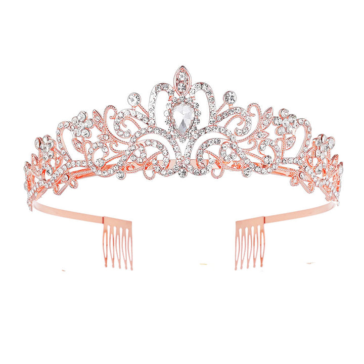 Ladies Sparkling Crystal Tiara with Filigree Design Stornfield
