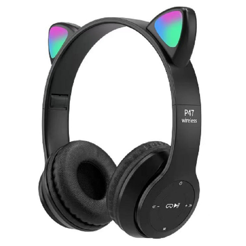 Wireless Cat Ear Headphones with Colorful LED Light Stornfield