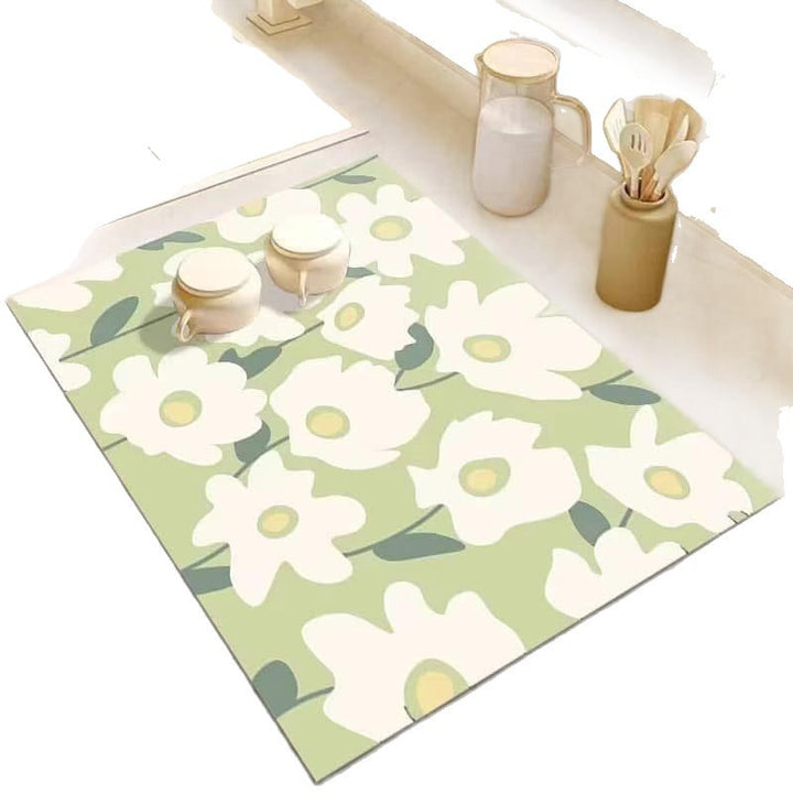 Playful Puppy-Themed Kitchen Mat