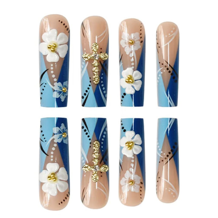 Decorative 3D Floral Nail Art Extensions Stornfield