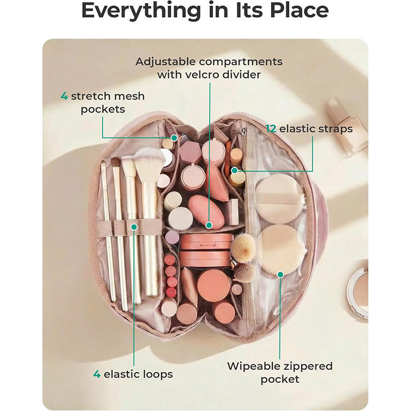 Cosmetic bag with multifunctional compartments Stornfield