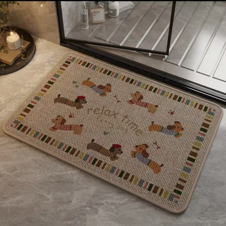 Fun Dog-Themed Anti-Slip Bath Mat Stornfield