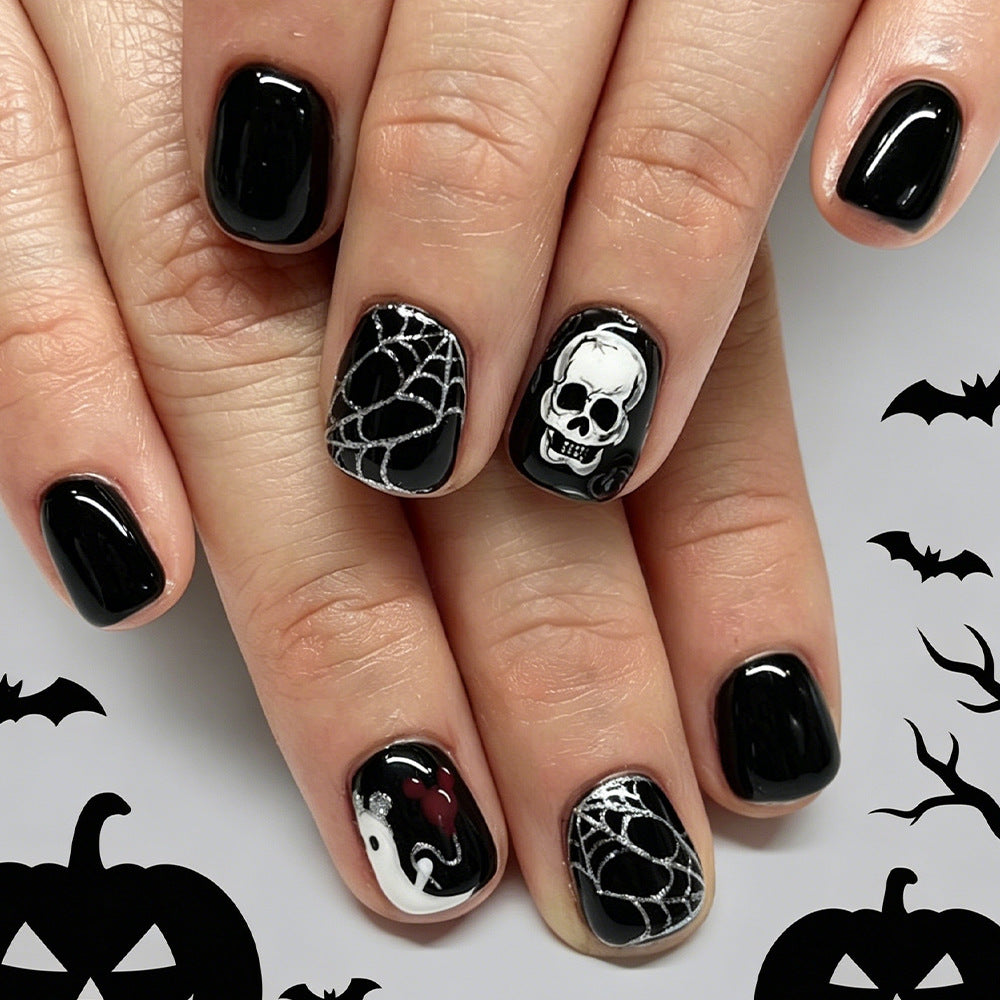 Halloween-Themed Press-On Nail Art Set Stornfield 1787542718