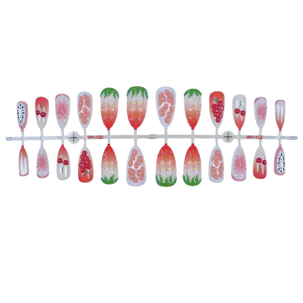 Fruit-Themed Press-On Nail Art Set Stornfield