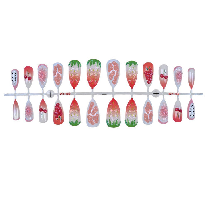 Fruit-Themed Press-On Nail Art Set Stornfield