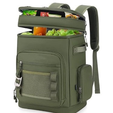 Insulated cooler backpack with multiple compartments and ergonomic carrying system Stornfield