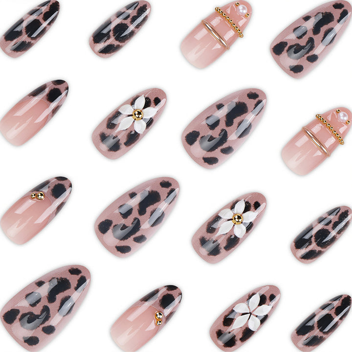 Artistic Faux Leopard Print Press-On Nails Stornfield