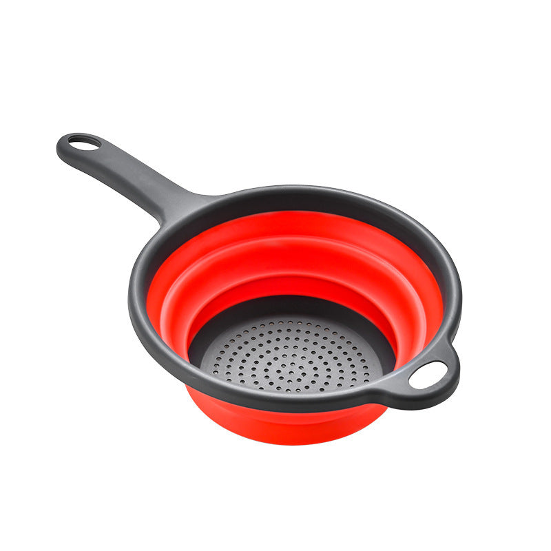 Collapsible Silicone Strainer with Ergonomic Handle Stornfield