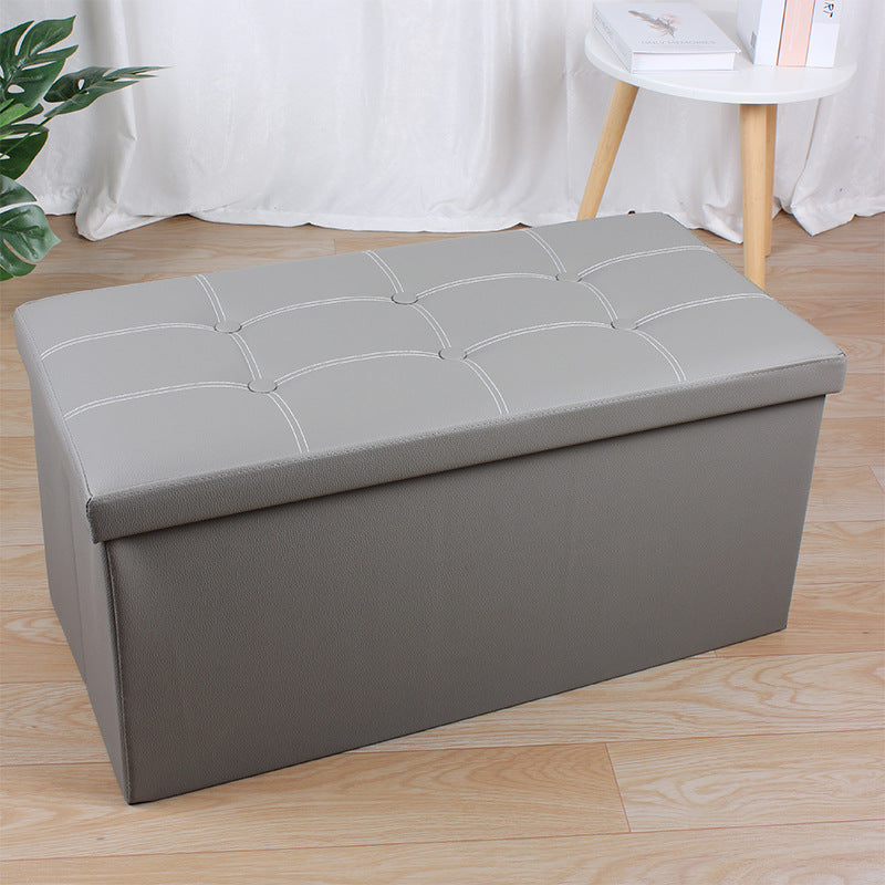 Versatile Leather Storage Ottoman Stornfield
