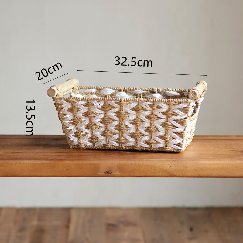 Handcrafted laundry basket made of natural material Stornfield