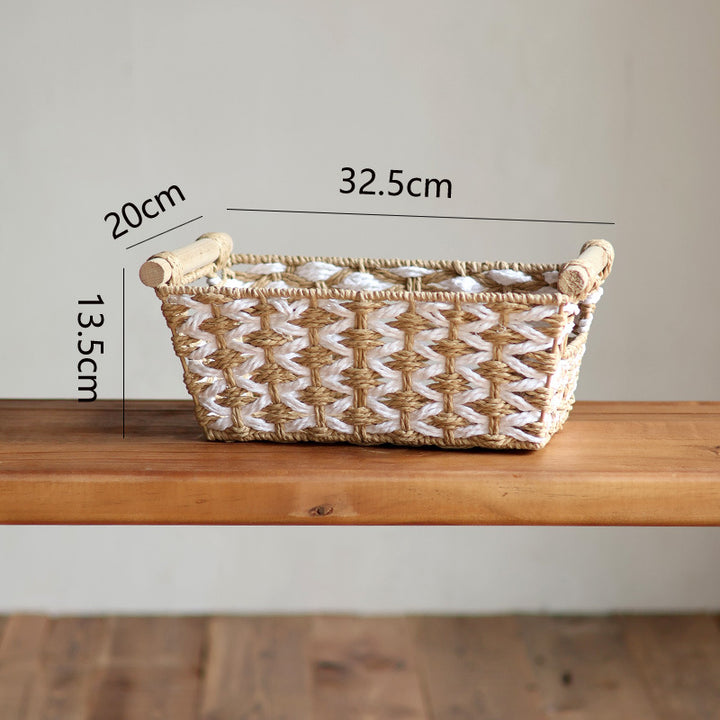 Handcrafted laundry basket made of natural material Stornfield