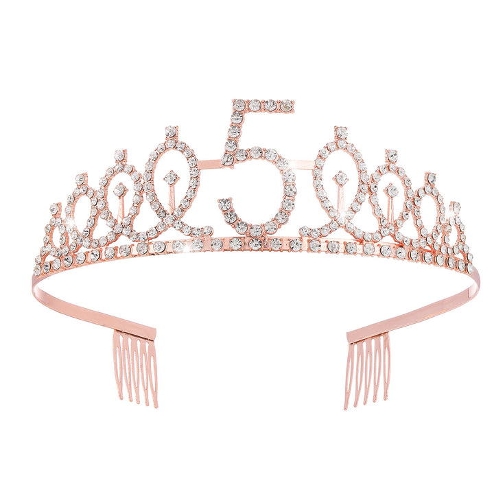 Women's Crystal-Embellished Tiara with Elegant Design Stornfield