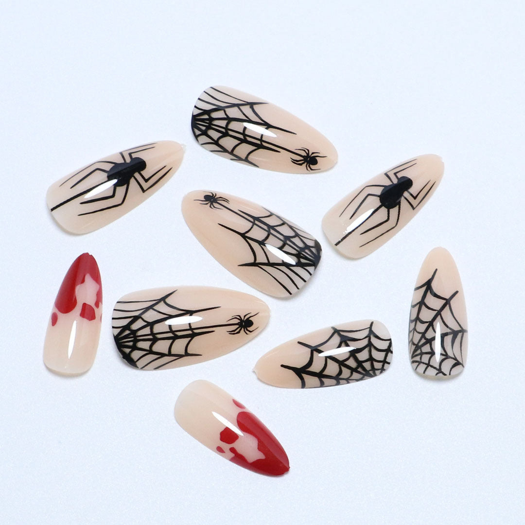 Halloween-Themed Artistic Press-On Nail Set Stornfield
