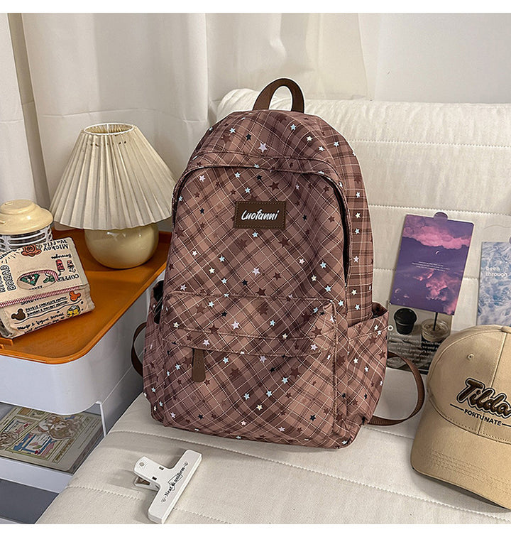 Stylish Checked Pattern Backpack Stornfield