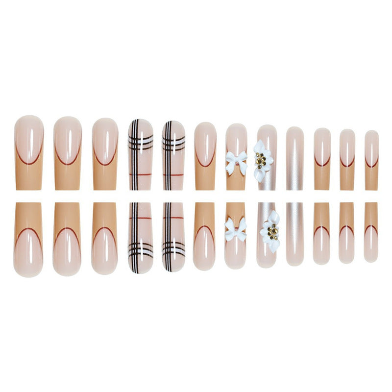 Artistic Designer Long Press-On Nails Stornfield