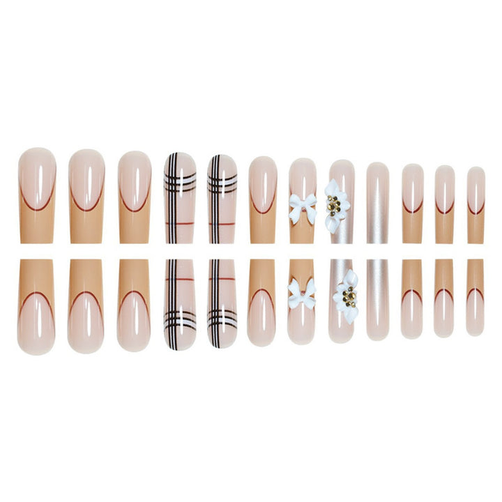 Artistic Designer Long Press-On Nails Stornfield