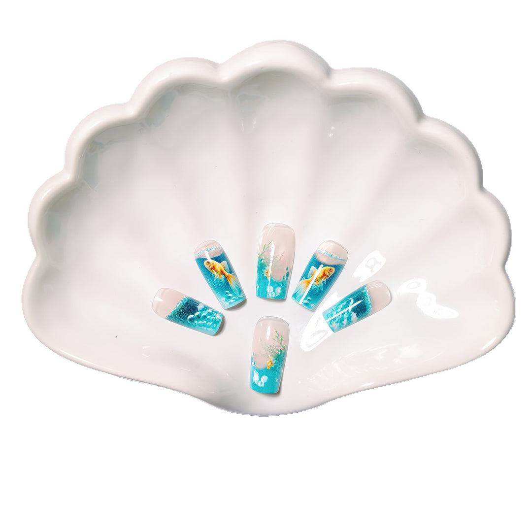 Artificial nails with Lively Water World motif Stornfield