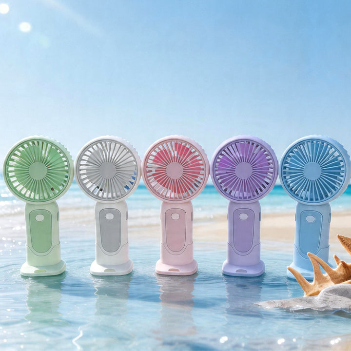 Ladies portable USB mini fan with ergonomic handle Stornfield