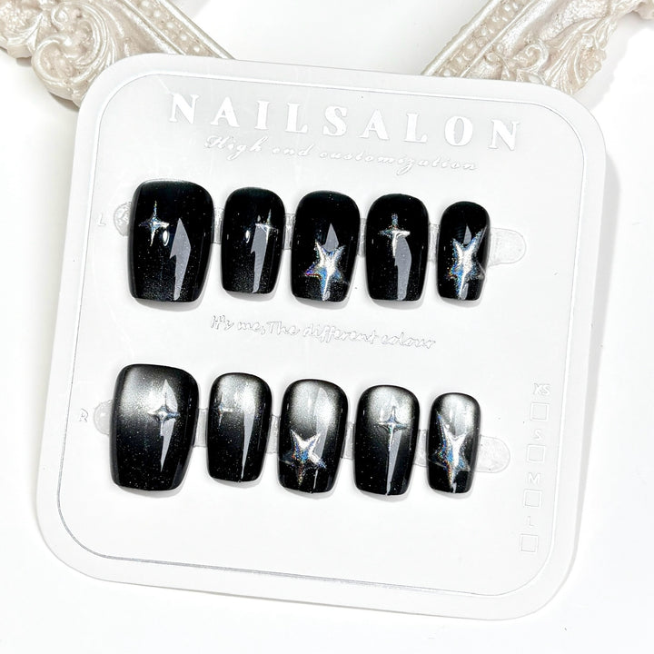 Decoratively Embellished Press-On Nail Art Set