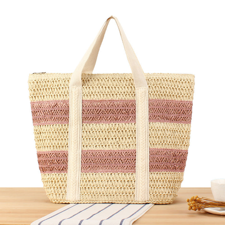 Shopping basket in modern wicker design with sturdy carrying handles Stornfield