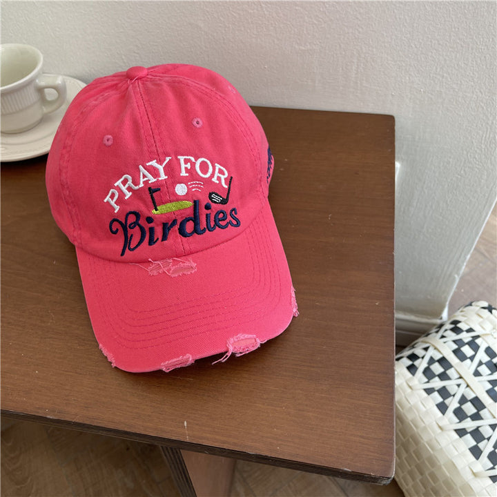 Women's Casual Distressed Embroidered Baseball Cap Stornfield