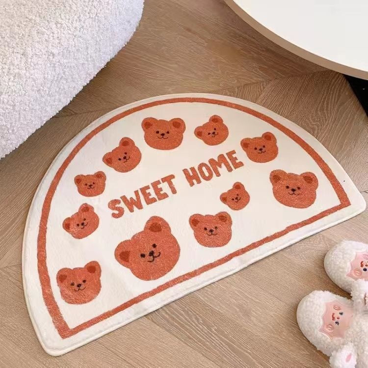 Floral Print Bathroom Mat for Home