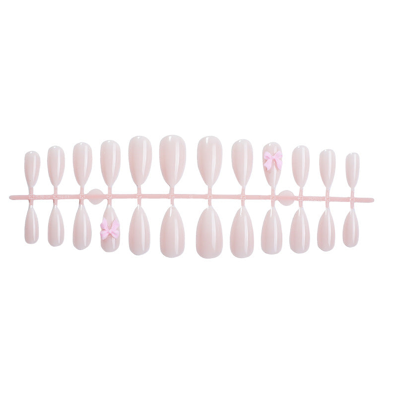 Elegant Bow Accent Press-On Nails Stornfield