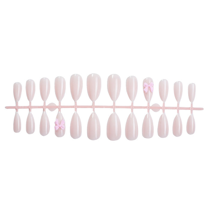 Elegant Bow Accent Press-On Nails Stornfield