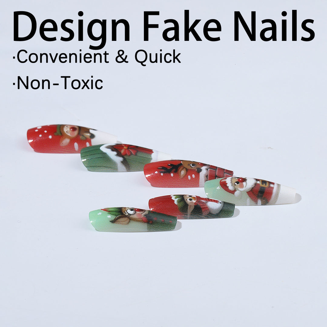 Christmas art nail set with cute Christmas designs Stornfield